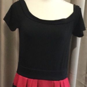 Black and pink dress